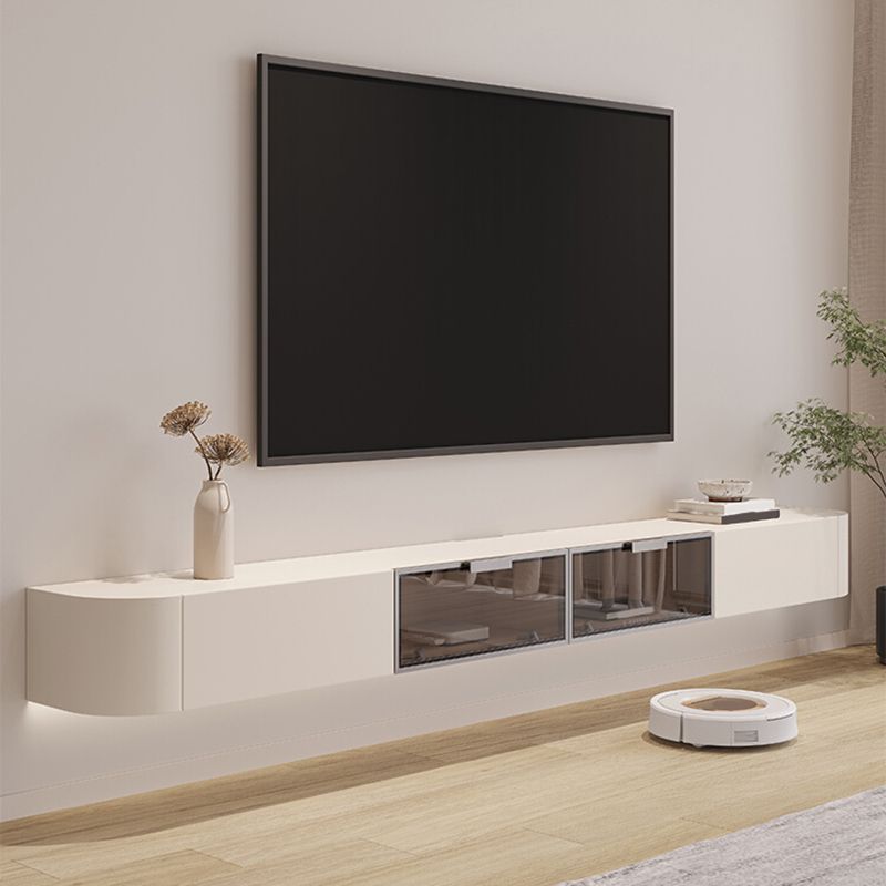 Contemporary TV Media Console Floating TV Console with 2 Drawers