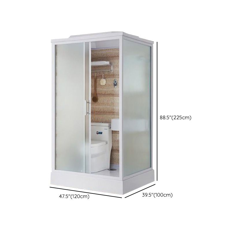 Modern Rectangle Shower Stall Clear Tempered Shower Stall for Bathroom