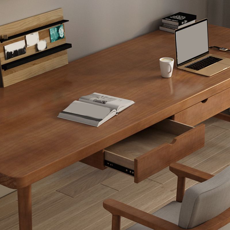 Contemporary Style Wood Office Desk Rectangular Shape Task Desk with Drawers