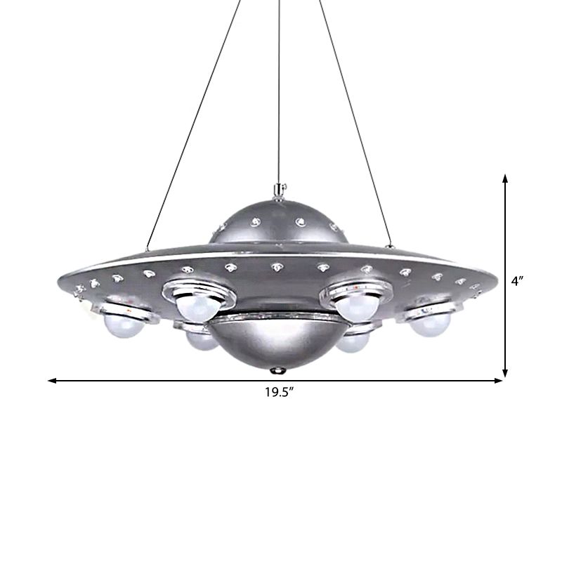 METALE UFO PENDANT LIGHT SIME LUCI CREATIVE SOSPENSIONE CREATIVA IN SIGILTÀ PER RAGAZZO CAMERA