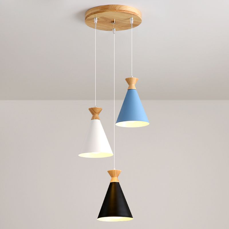 Geometric Shape Metal Hanging Light Nordic Macaron Hanging Light Fixtures