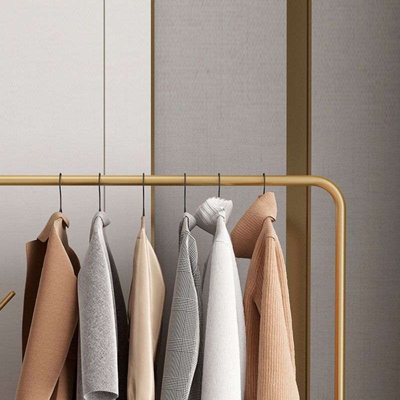 Contemporary Coat Rack Coat Hooks Metal Coat Rack with Storage Shelving