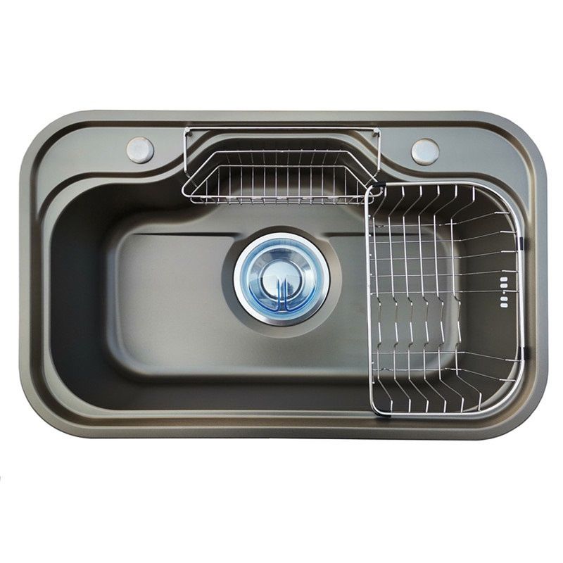 Modern Sink Only Stainless Steel with Basket Strainer and Strainer Kitchen Sink