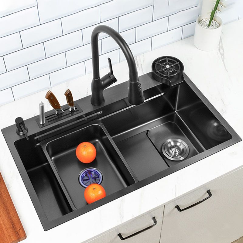 Contemporary Kitchen Sink Stainless Steel Kitchen Sink with Drain Assembly