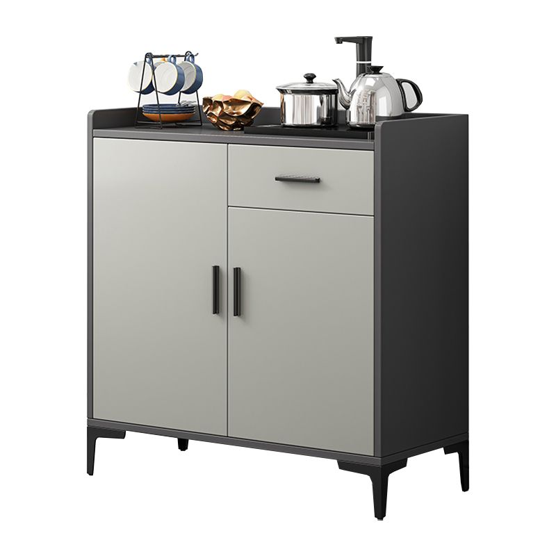 Modern Style Dining Server Gray Colour Engineered Wood Server with 1 Drawer