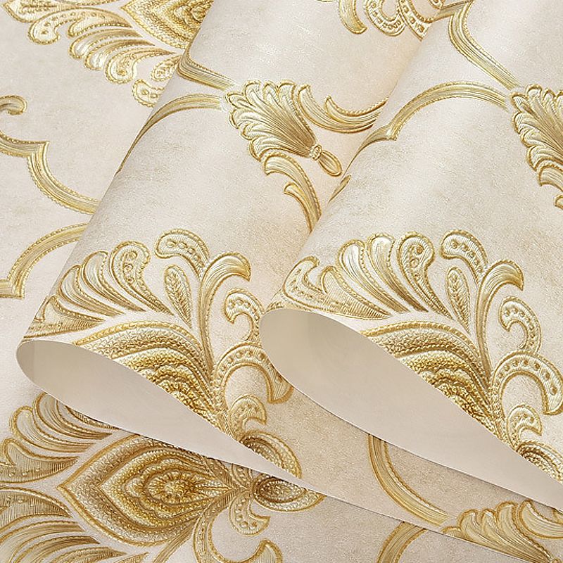 Trellis Damask Wallpaper Roll Vintage Embossed Wall Covering for Home Decoration