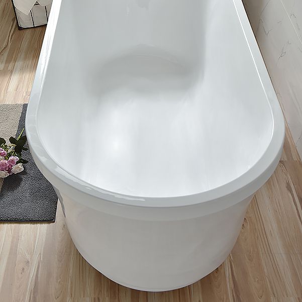 Stand Alone Antique Finish Bathtub Modern Oval Soaking Bath Tub