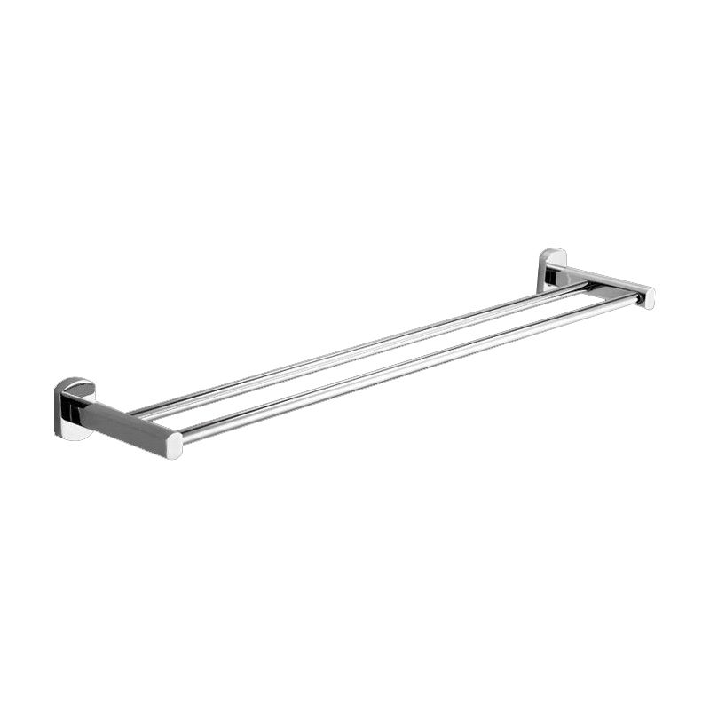 Polished Chrome Modern Bathroom Accessory Set Silver Towel Bar/Bath Shelf