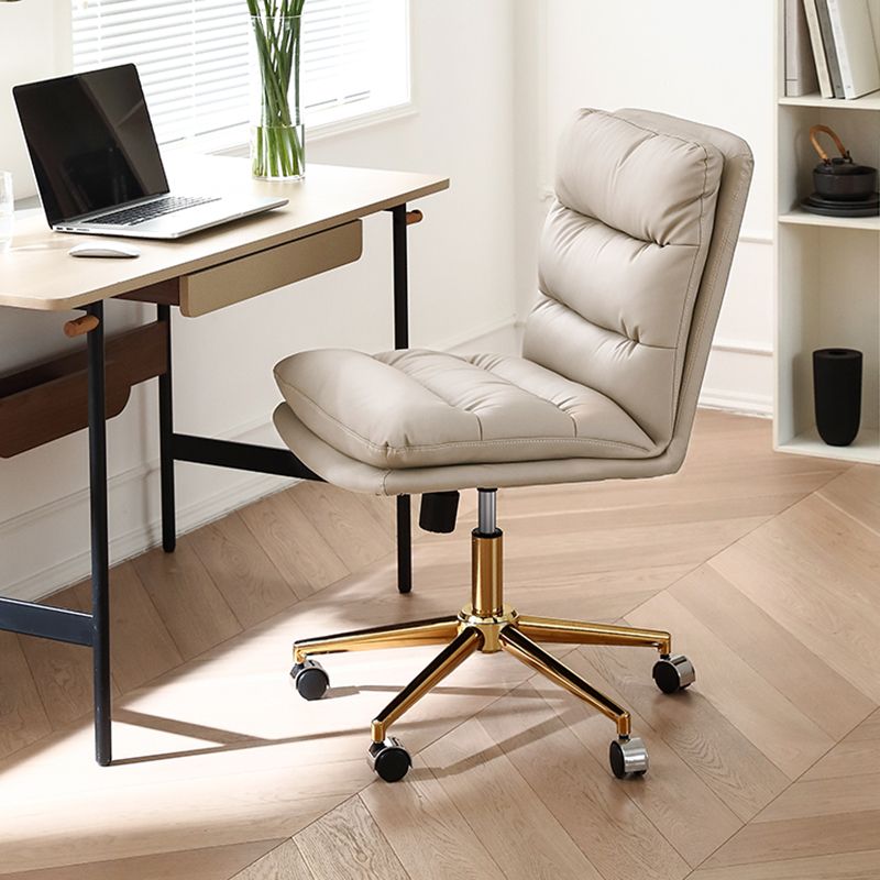 Modern Office Chair Armless Adjustable Seat Height Swivel Chair