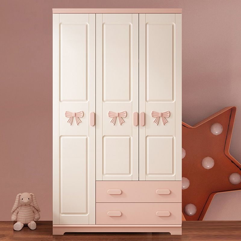 Wooden Kids Closet Modern Style Wardrobe Closet with Garment Rod