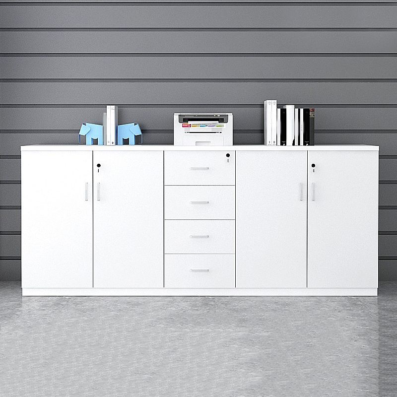 Nordic Style Wood Filing Cabinet White File Cabinet for Home Office