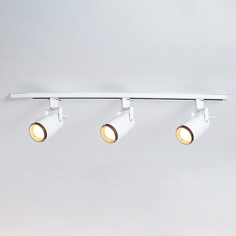 Accesorios nórdicos de metal y pistas de madera Cylindricall Flush Techo Iluminación para vestíbulo y dormitorio