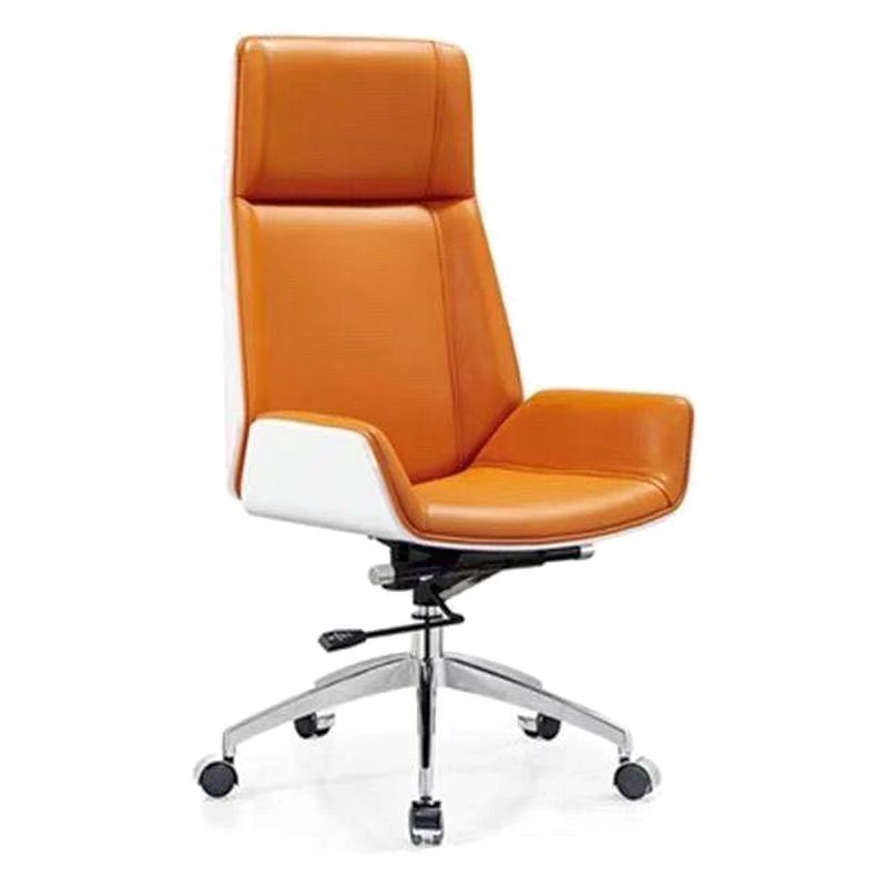 Contemporary Chair Faux Leather Adjustable Seat Height Office Chair