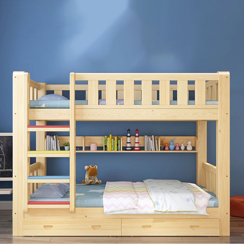 Mid-century Modern No Theme Kid Bed Solid Wood Standard Bunk Bed