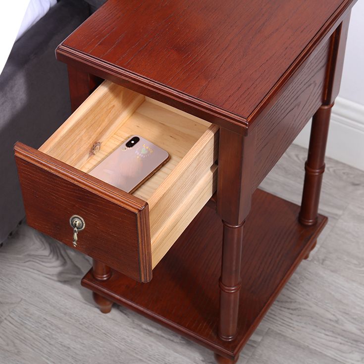 Traditional Nightstand Solid Wood Night Table for Living Room