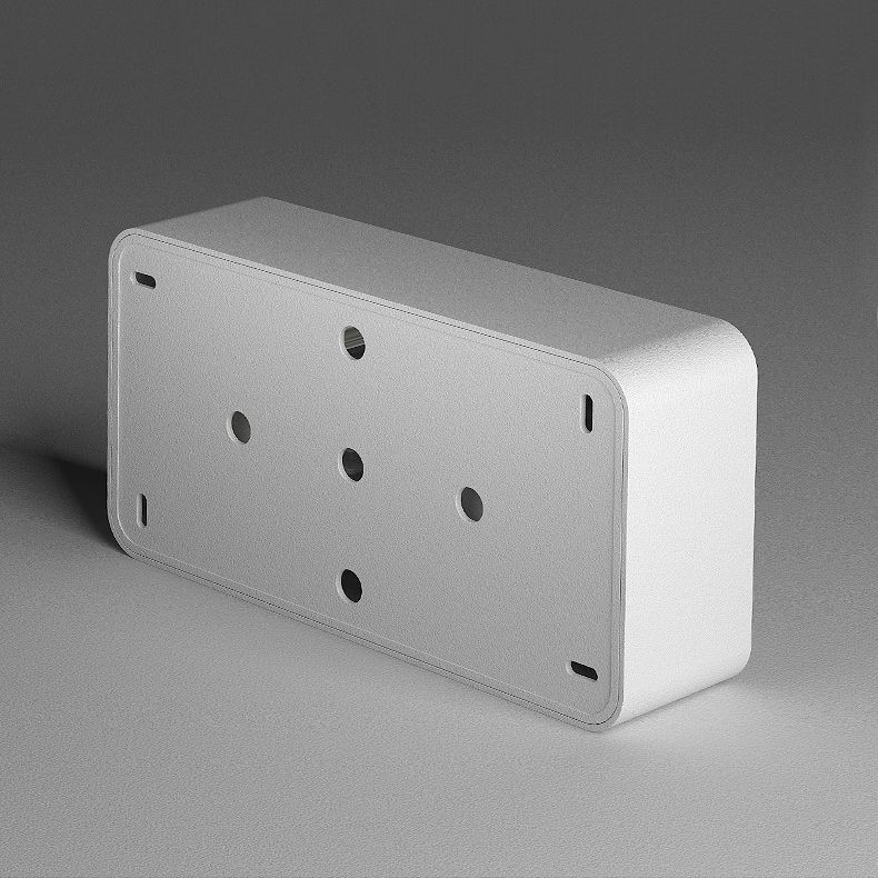 Square / Rectangle Flush Mount in Matte White LED Modern Aluminum Flush