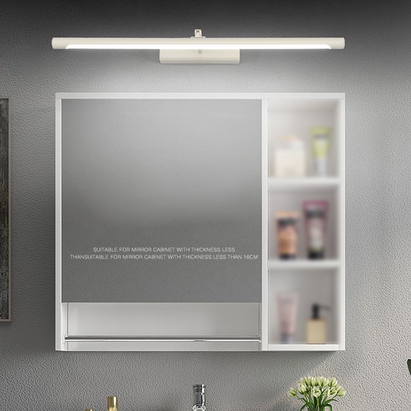 Luz de la pared de la pared del brazo de sombra lineal de estilo moderno 1 lámpara de apliques de luz en blanco