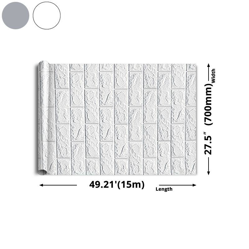 Modern Wall Ceiling 3D Embossed Peel and Stick Waterproof Wall Paneling in White