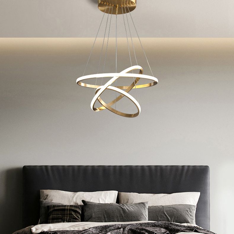 Modern Minimalist Style Multi-Tier Pendant Lighting Fixtures Acrylic 3 Lights Pendant Lights for Living Room