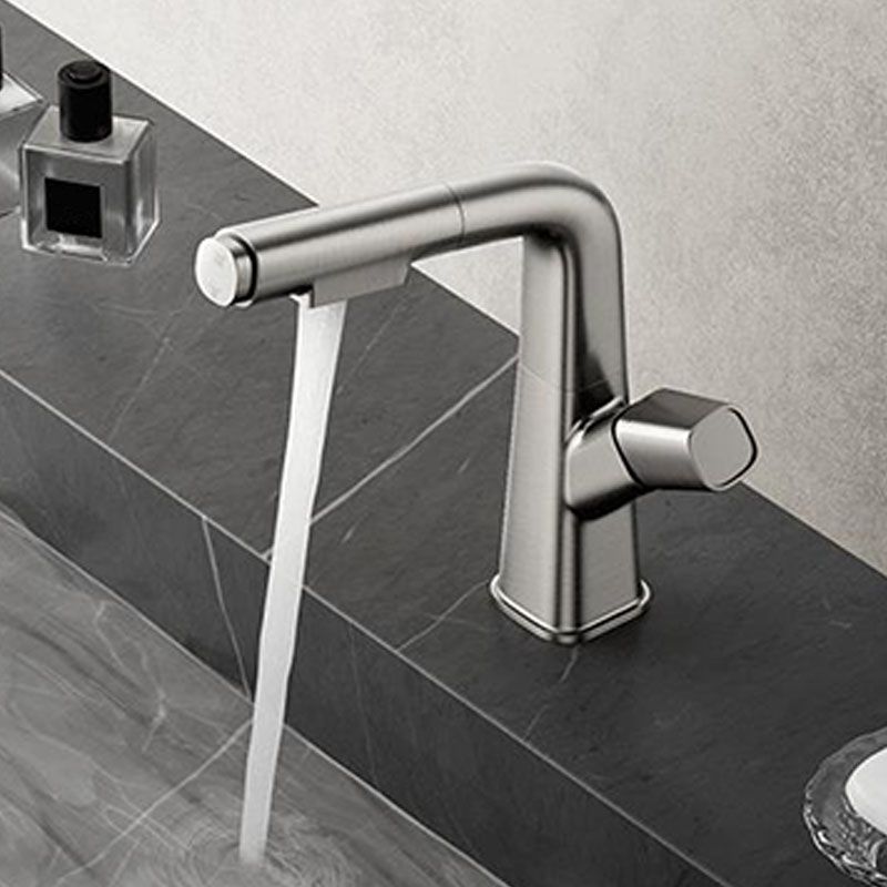 Single Handle Bathroom Faucet Modern Style Widespread Sink Faucet with Brass Material