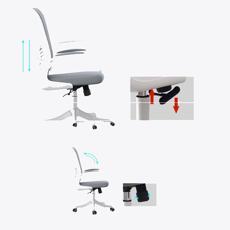 High Back Office Chair with Sponge Cushion Adjustable Arm  Nylon Office Chair