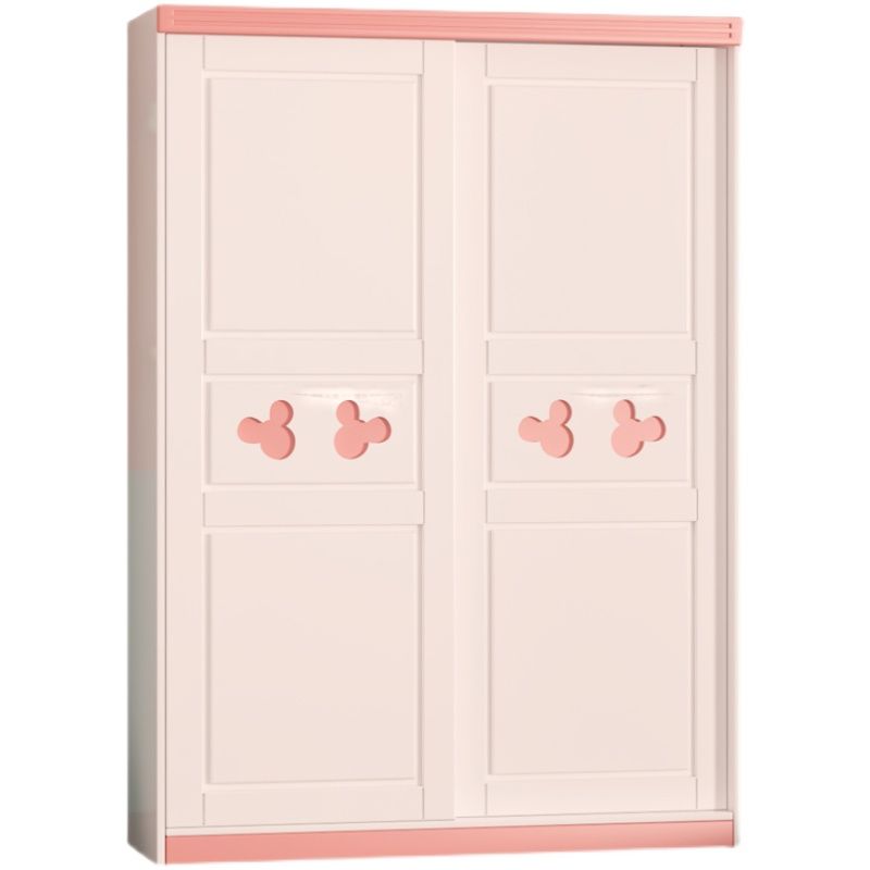 Animals Bedroom Armoire Wooden Kid's Wardrobe with Shelved and Door