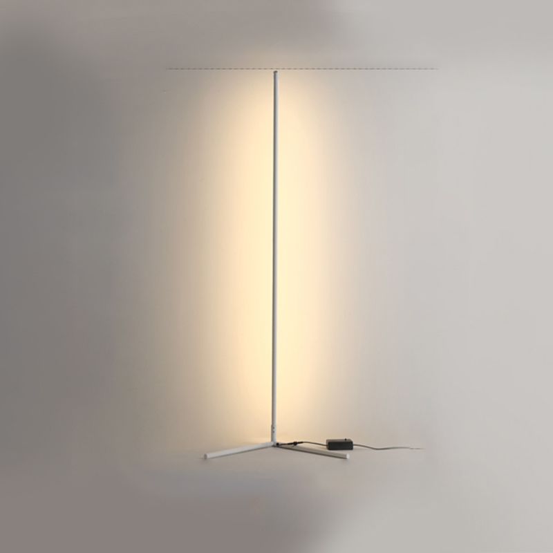 Modern Style Strip Shape Floor Lighting Metal 1 Light Floor Lamp for Bedroom