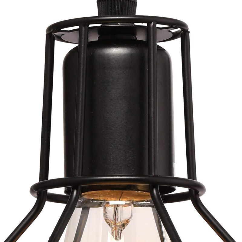 Black 1 Light Affermato Light Light Industrial Metal Globe Hanging Lampada per cucina