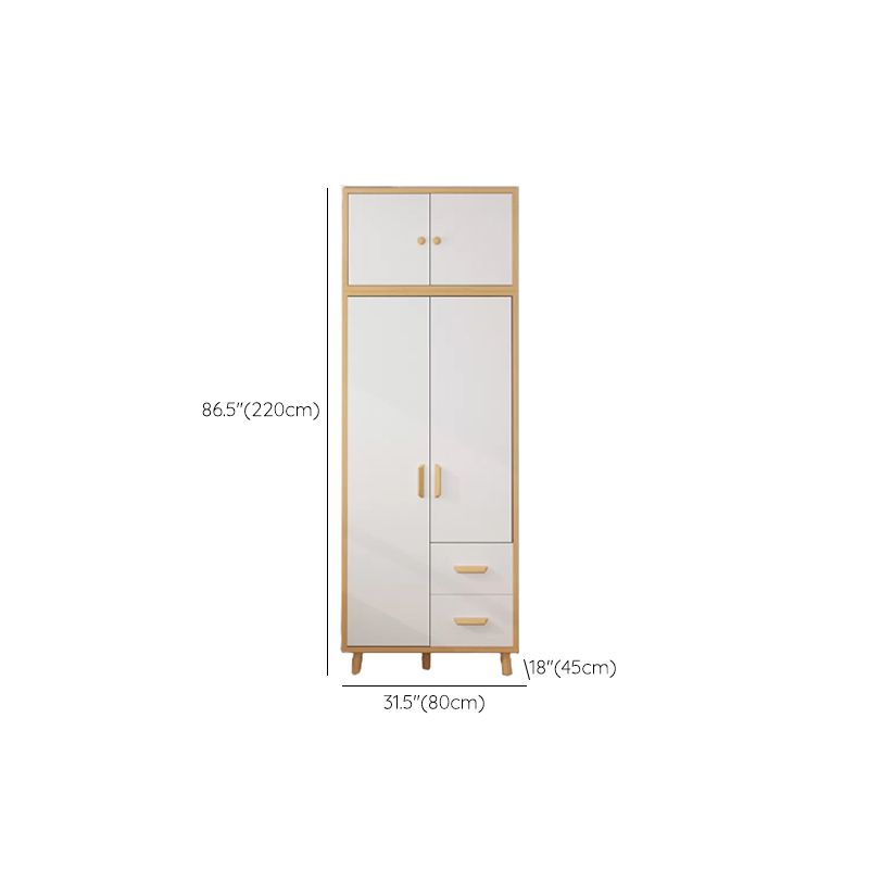 Contemporary Hanging Clothes Rack Solid + Manufactured Wood  Kid's Wardrobe