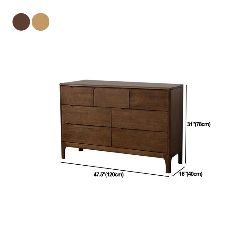 16" D Storage Chest Bedroom Solid Wood Storage Chest Dresser with Drawers