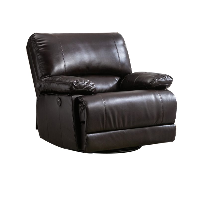 Contemporary Standard Recliner in Solid Color Bonded Leather