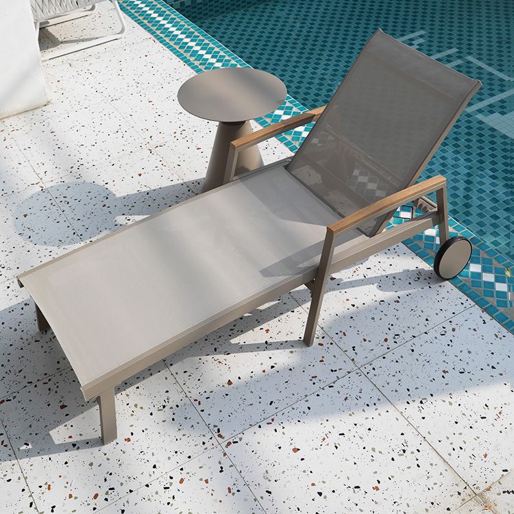 2-Seater Metal Side Table with UV Resistant Contemporary Patio Table