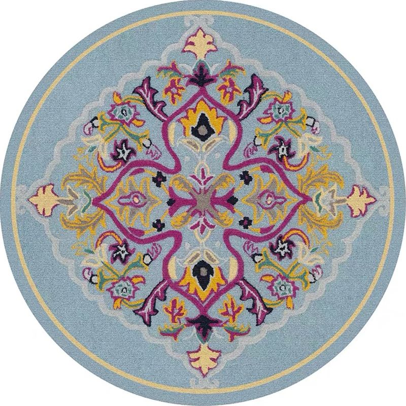 Tapis à imprimé tribal antique multi-couleurs multi-couleurs bohèques tapis intérieur polyester non glissant support de teinture lavable