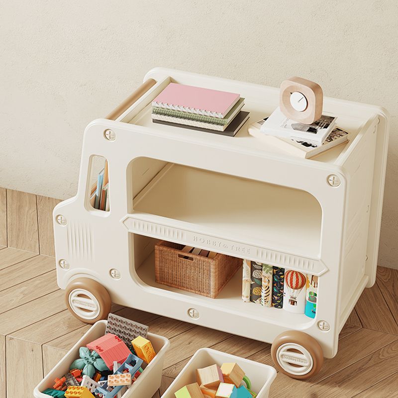 Contemporary Plastic Automobile Theme Kids Bedside Table with Cabinet