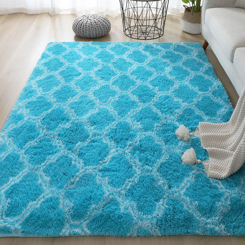 Trellis simple Trellis Multi Color Modern Rug Synthetics Not Slip Backing Easy Care Care pour le salon