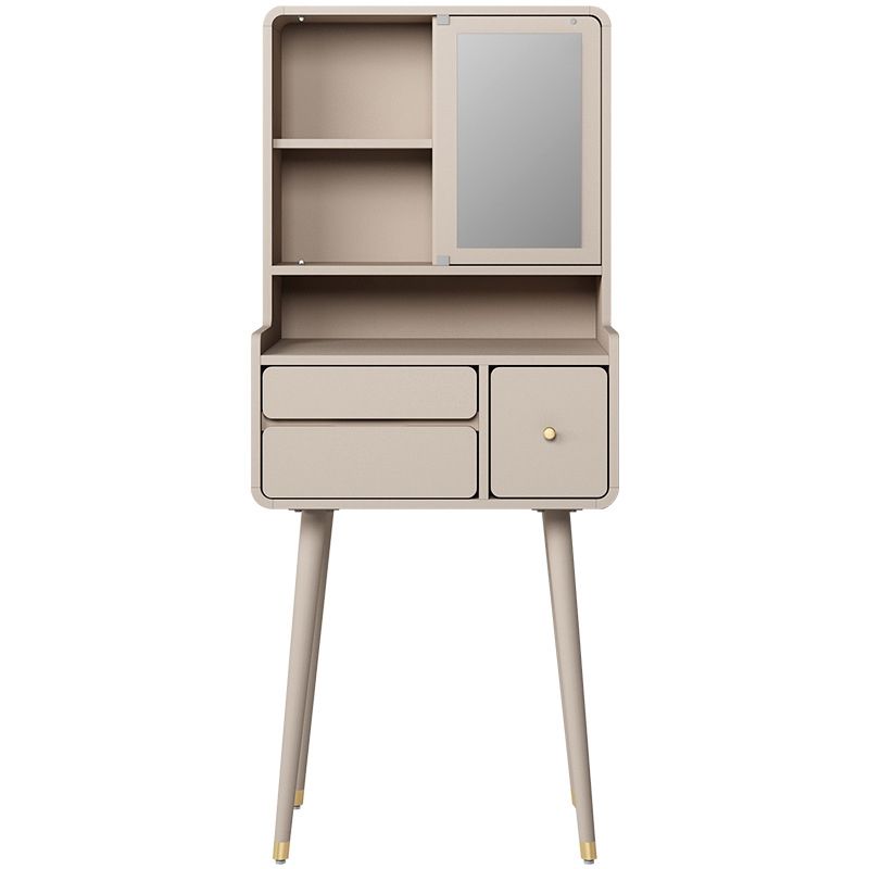 Modern Grey/White Makeup Vanity Set Wood Vanity Dressing Table