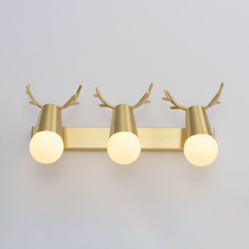 Metal Wall Lighting Modern Style   Sconce Lamp in Gold for Bathroom