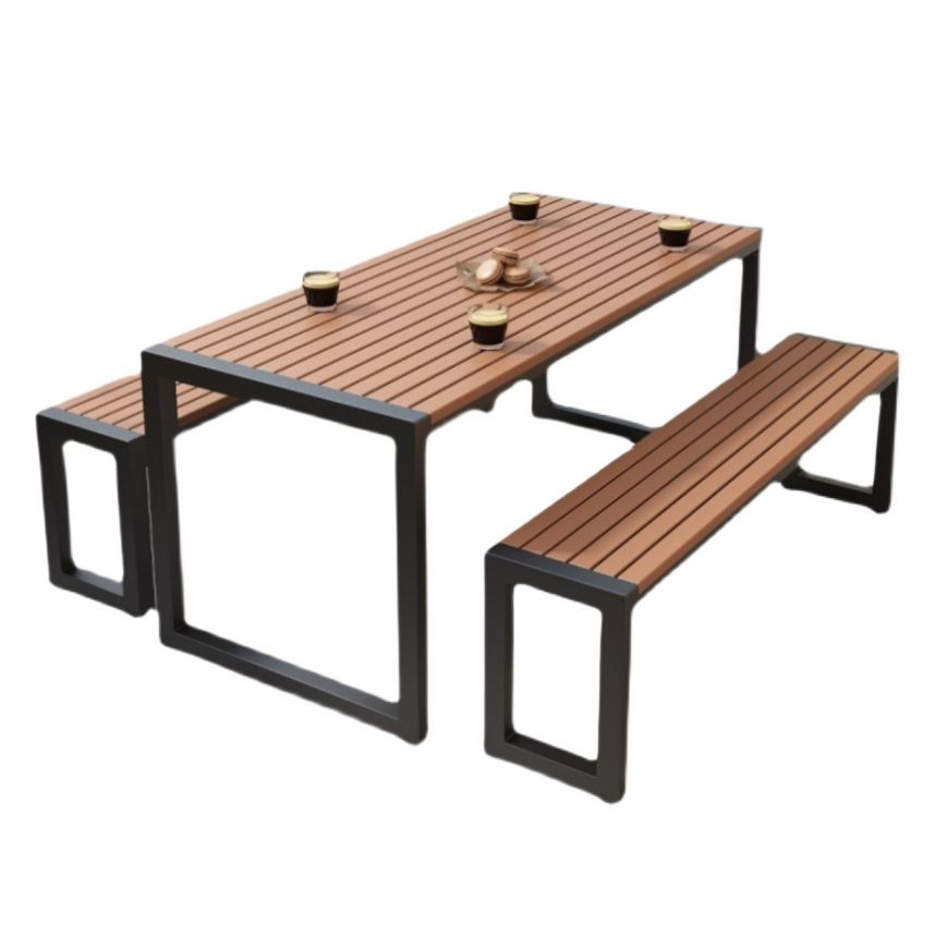 Contemporary Metal Frame Patio Table Water Resistant Coffee Table