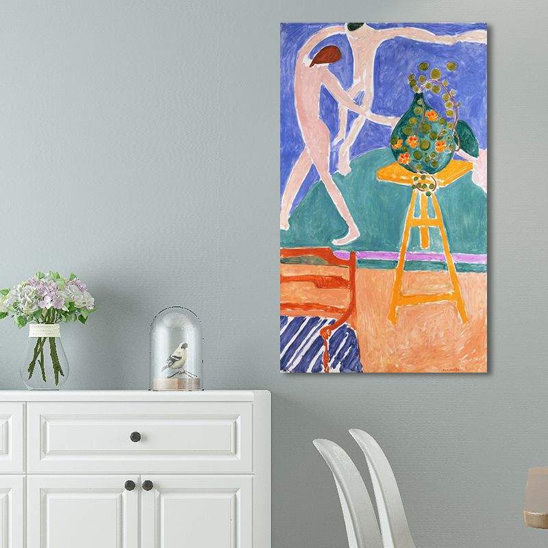 Henri Matisse Dance Painting in Green Canvas Print Wall Art Decor for Dining Room