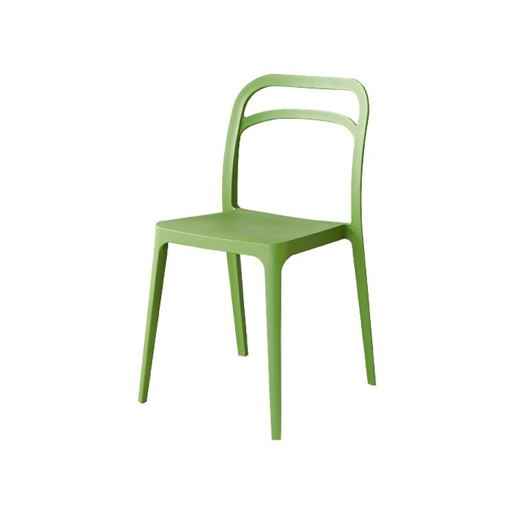 Contemporary Style Open Back Plastic Dining Side Chair for Home Use