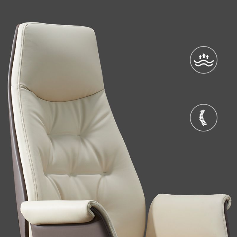 Modern Leather Managers Chair White Executive Chair for Office