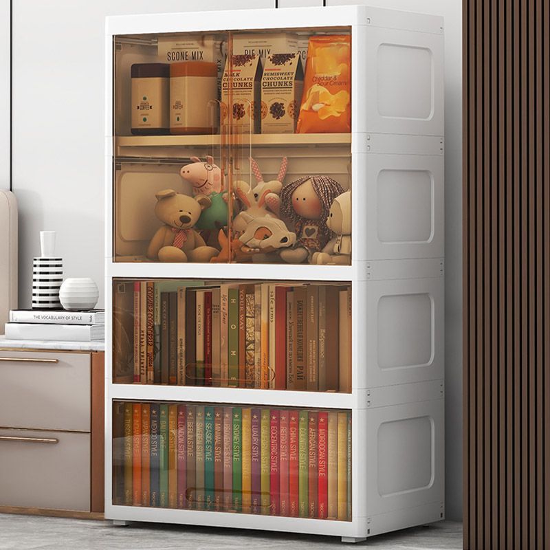 Modern Style Plastic Kids Closet Door Included Bedroom Armoire