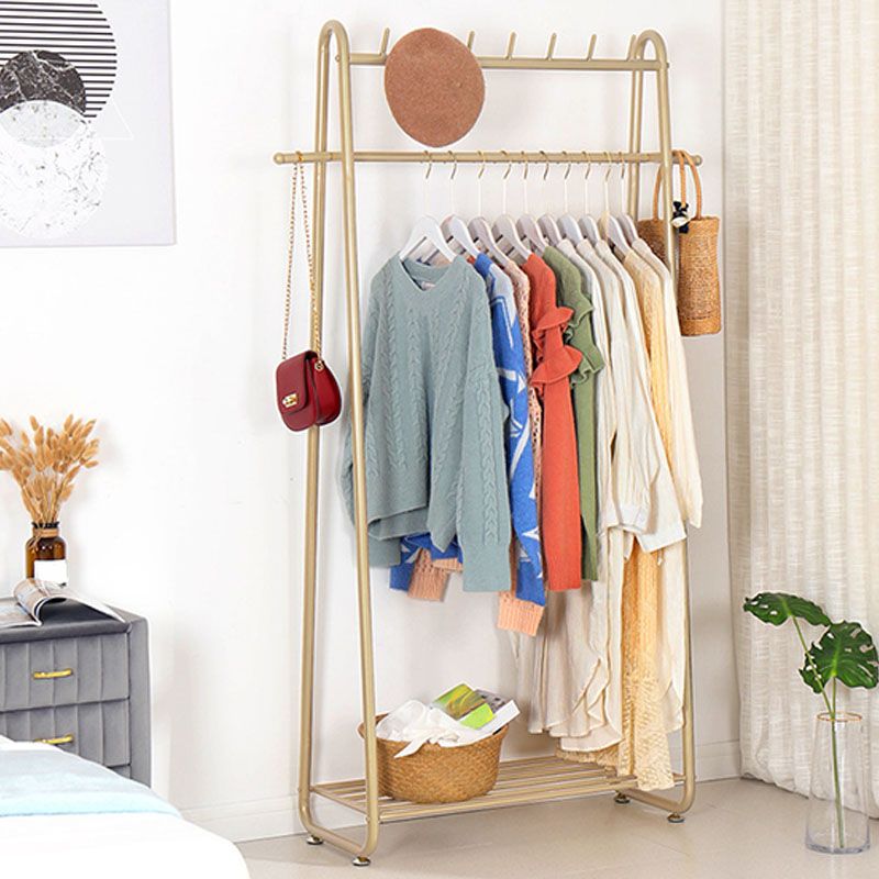 Contemporary Coat Rack Free Standing One Storage Shelve Metal Hall Stand Living Room