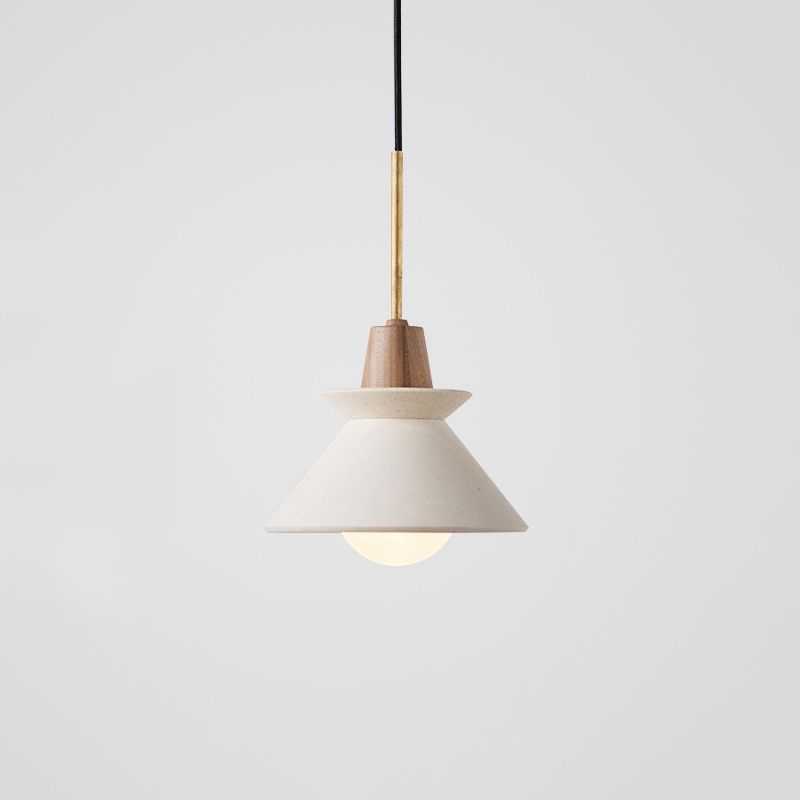 Modern Simplicity Conical Hanging Ceiling Light Cement Hanging Light for Living Room