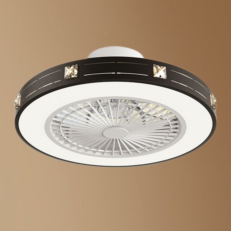 Contemporary Round LED Fan Light Simplicity Flush Mount Ceiling Light for Living Room