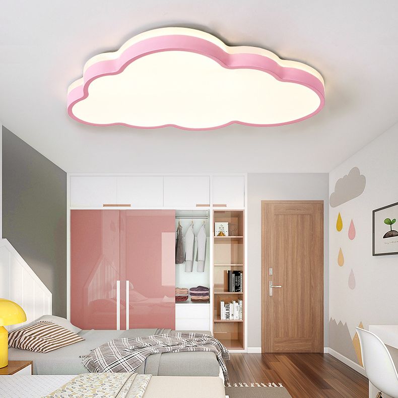 Cloud Flush Mount Ceiling Light 1 Light Acrylic Nordic Flush Mount Ceiling Light for Bedroom