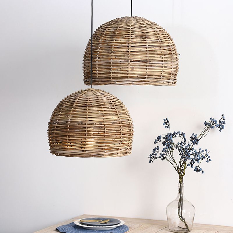 Rattan Bird Nest Nest Hanging Light Hanging Hand Weaving Coffee Shop Freet