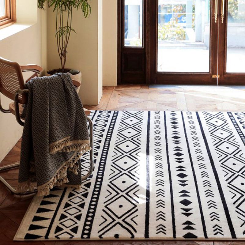 Tribal Decoration Rug Multi Colored Southwestern Pattern Area Carpet Polyster Anti-Slip Backing Machine Washable Rug