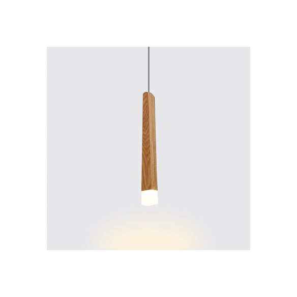 Matchstick Dining Room LED Pendant Light Wood 1/5/7-Light Ceiling Light Fixture with Diffuser in Warm/White Light