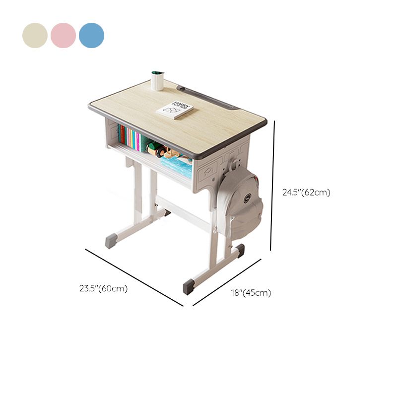 School Kids Desk and Chair Adjustable Writing Desk with Storage